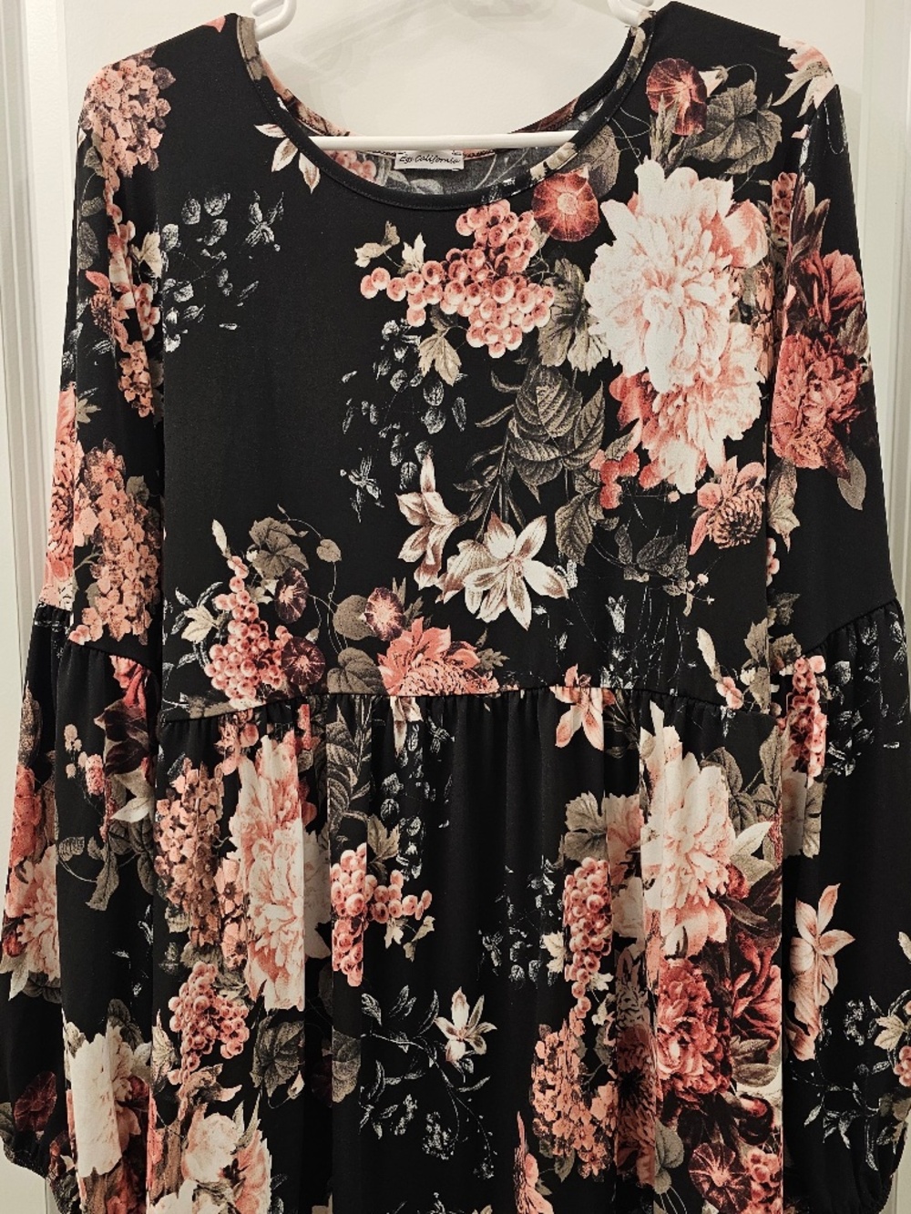 Floral Peplum Blouse - Size XXL